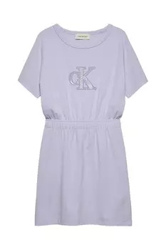 Детское платье Calvin Klein Jeans, фиолетовый