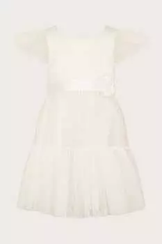 Детское платье Catrina из ткани скуба Monsoon, бежевый