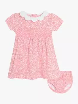 Детское платье ditsy с цветочным рисунком и шаровары JoJo Maman Bb, розовый