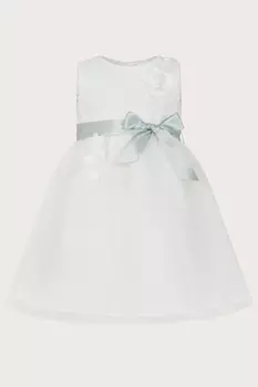 Детское платье Frankie из ткани скуба Monsoon, белый
