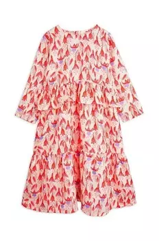 Детское платье фуксии Mini Rodini, розовый