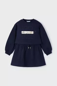 Детское платье и толстовка Mayoral, темно-синий
