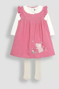 Детское платье и топ с аппликацией в виде мышки Jojo Maman Bb, розовый