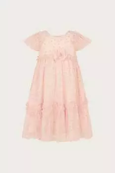 Детское платье Issey розового цвета Monsoon, розовый