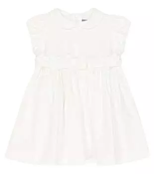 Детское платье из хлопкового поплина Il Gufo, белый