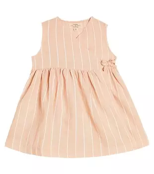 Детское платье из льна и хлопка Il Gufo, розовый