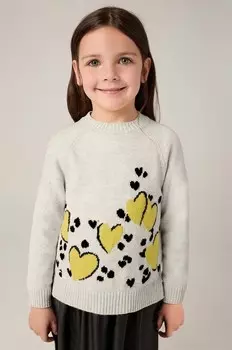 Детское платье из смесовой шерсти Mayoral, зеленый