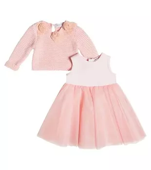 Детское платье из тюля Monnalisa, розовый