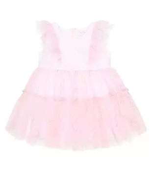 Детское платье из тюля Monnalisa, розовый