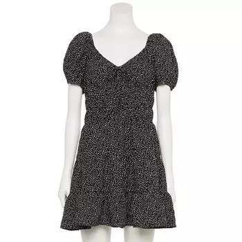 Детское платье Liberty Love Cadence с пышными рукавами, цвет Black White Animal