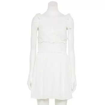 Детское платье Liberty Love с завязками на плечах, белый