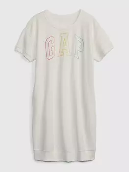 Детское платье-майка с логотипом Gap, белый