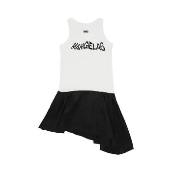 Детское платье MM6 Maison Margiela Белый/Черный