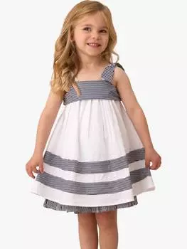 Детское платье-панно в полоску Angel & Rocket, белый