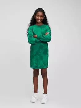 Детское платье с батиком Gap, зеленый