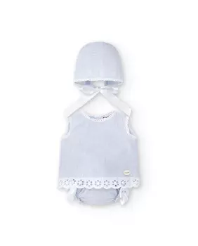 Детское платье с бретелями и круглым вырезом Charanga, светло-синий