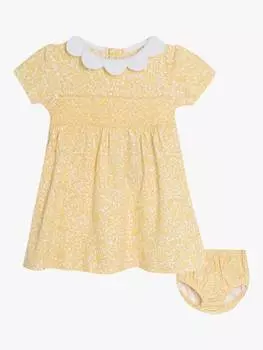 Детское платье с цветочным рисунком ditsy JoJo Maman Bb, желтый