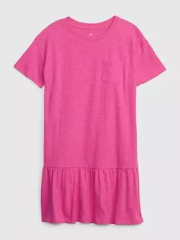 Детское платье с карманом Gap, розовый