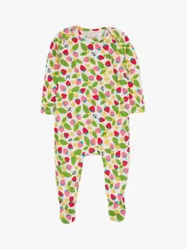 Детское платье с легким принтом babygrow Frugi, белый/разноцветный