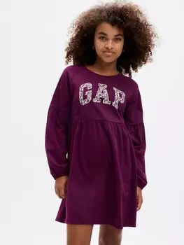 Детское платье с логотипом. Gap, фиолетовый