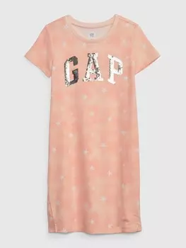 Детское платье с логотипом. Gap, оранжевый