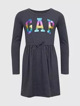 Детское платье с логотипом. Gap, серый