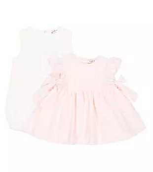 Детское платье с логотипом Il Gufo, розовый