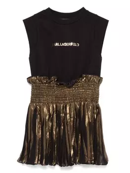 Детское платье с логотипом Karl Lagerfeld Karl Lagerfeld Kids, черный
