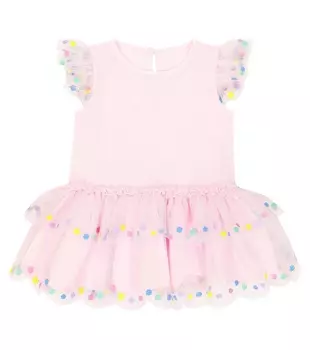 Детское платье с тюлевой отделкой Stella Mccartney Kids, фиолетовый