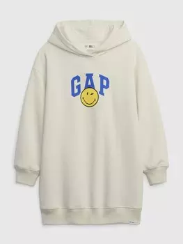 Детское платье-толстовка Gap, бежевый