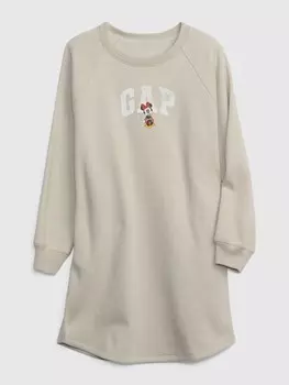 Детское платье-толстовка Gap, бежевый