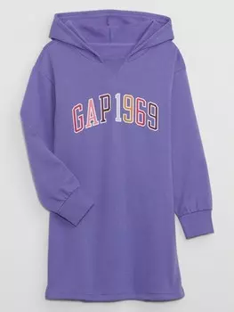 Детское платье-толстовка с логотипом Gap, фиолетовый