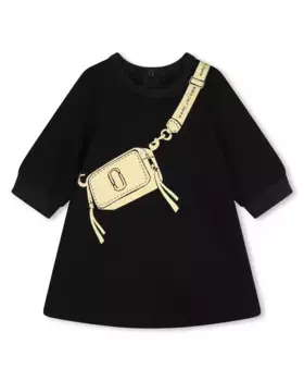 Детское платье Trompe l'oeil 100% хлопок Marc Jacobs, черный