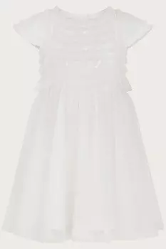 Детское платье Truth с рюшами Monsoon, бежевый