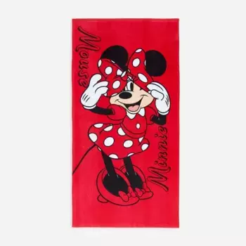 Детское пляжное полотенце Minnie 070 Disney, красный