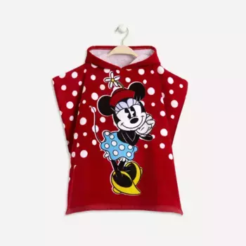 Детское пляжное пончо Minnie 051 Disney, красный