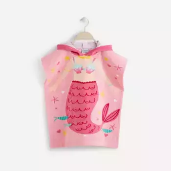 Детское пляжное пончо Sirena Basics El Corte Ingls, розовый