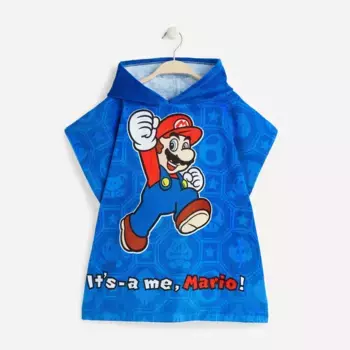 Детское пляжное пончо Super Mario B Nintendo, синий