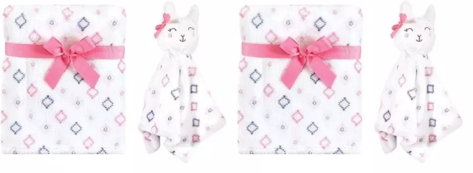 Детское плюшевое одеяло унисекс Hudson Baby с защитным одеялом, лицо ламы, один размер (2 шт. в упаковке), Llama Face