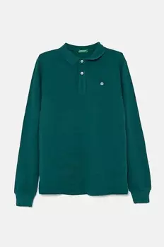 Детское поло United Colors of Benetton, зеленый