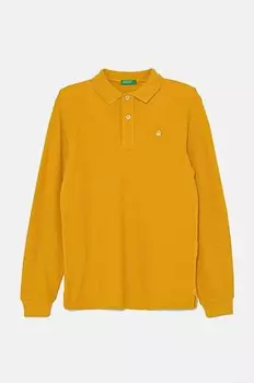 Детское поло United Colors of Benetton, желтый