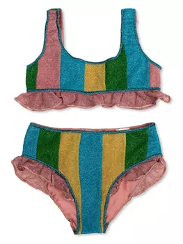 Детское полосатое бикини Oseree Oseree Kids, синий