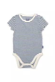 Детское полосатое боди Kite, темно-синий