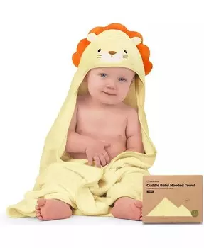 Детское полотенце с капюшоном Cuddle, органическое детское банное полотенце, детские полотенца с капюшоном, детское пляжное полотенце для новорожденных, детей Keababies, желтый