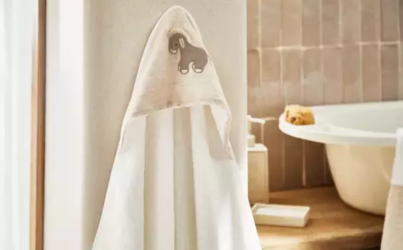 Детское полотенце с капюшоном в виде осла Zara Home, светло-бежевый