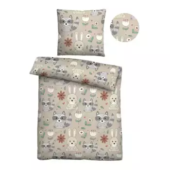 Детское постельное белье Biberna "0007245", уютное и теплое зимой, с регулировкой температуры, на молнии, серо-коричневый