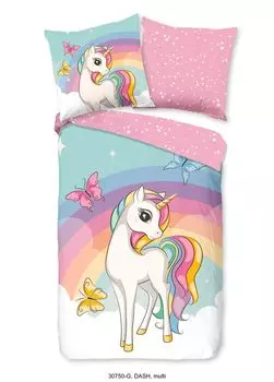 Детское постельное белье Good Morning с единорогом - 135х200 - 100% хлопок Muller Textil
