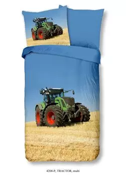 Детское постельное белье Good Morning трактор - 135х200 см - 100% хлопок Muller Textil, мультиколор