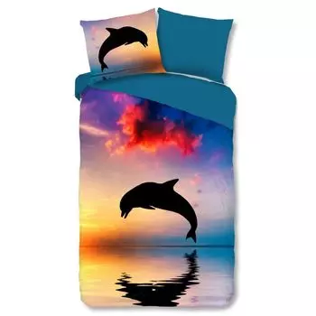 Детское постельное белье Good Morning ДЕЛЬФИН 140х200/220 см разноцветное