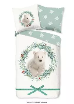 Детское постельное белье Good Morning Белый медведь - 135x200 см - фланель/бобр Muller Textil